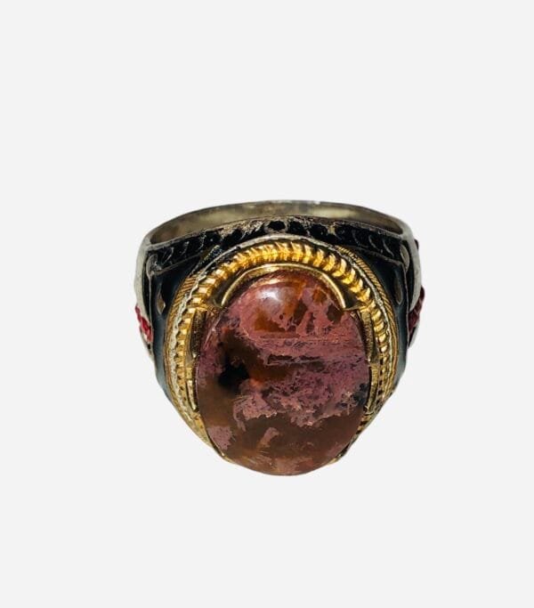 Agate Brown Ring Size 10